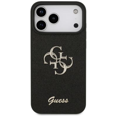 3. Guess Fixed Glitter Big 4G Hülle für iPhone 17 Pro Max / 18 Pro Max - Schwarz