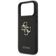 6. Guess Grained Big 4G & Classic Logo Hülle für iPhone 17 Pro Max - Schwarz