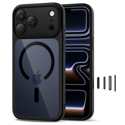 2. Tech-Protect Magpeak Magsafe CC Hülle für iPhone 17 Pro - Klares Schwarz