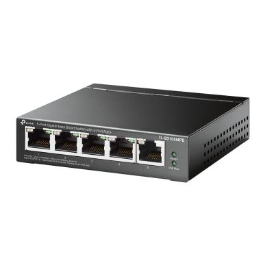 TP-Link TL-SG105MPE L2 Gigabit Ethernet (10/100/1000) Netzwerkadapter mit PoE-Unterstützung, Schwarz
