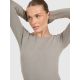 6. Schnelltrocknendes, schmal geschnittenes Langarmshirt für Damen, ideal für Yoga und Pilates, Größe 4F 4FWAW25TFLOF429-41A