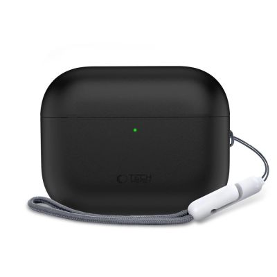 3. Tech-Protect Silikonhülle für AirPods Pro 3 – Schwarz