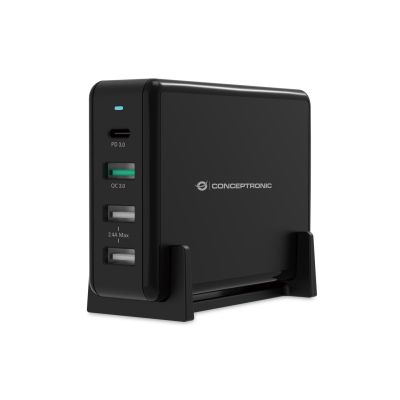 8. Conceptronic OZUL01B Universelles Handy-Ladegerät Schwarz AC-Schnellladung Intern