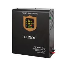 KEMOT PROsinus-1000 Wand-Notstromversorgung, reiner Sinus-Wechselrichter mit Ladefunktion 12 V 230 V 1000 VA/700 W