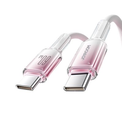2. Joyroom S-A42 Crystal-Clear Series 60W USB-C – USB-C-Kabel 1,2 m – Weiß