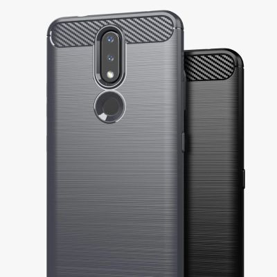 9. Carbon Case Flexibel Handyhülle TPU Schutzhülle für Nokia 2.4 schwarz