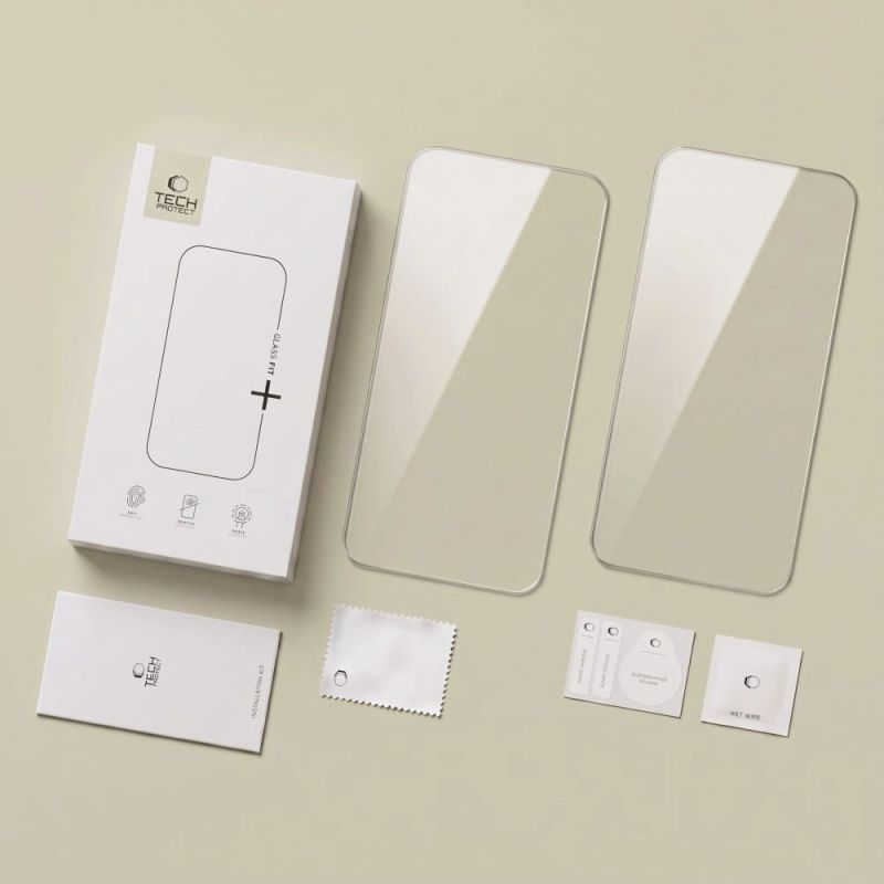 10. Tech-Protect Glass Fit+ 2er-Pack Panzerglas für iPhone 16 Pro Max / 17 Pro Max - transparent