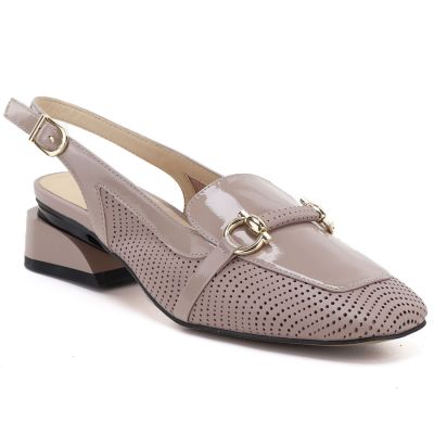 Damen-Sandalen aus Lackleder in Beige, Artiker 56C1996