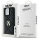 8. DKNY – Gesteppte iPhone 16 Pro-Hülle mit Stapellogo – Schwarz