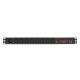 LogiLink PDU8P01 PDU-Stromverteilungseinheit mit 8 Netzwerkanschlüssen, 1 HE, Schwarz