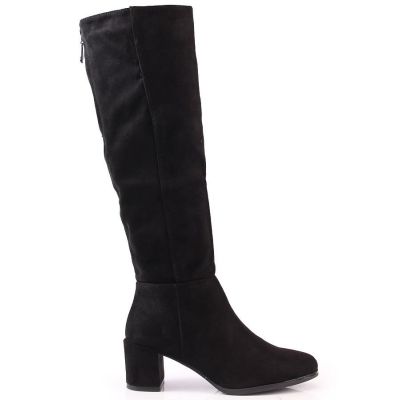3. Damen-Stiefel mit Blockabsatz, gefüttert, schwarz – Sergio Leone