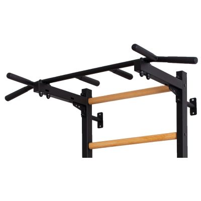 9. Turnwand-Stangen aus Holz und Metall mit Metall-Stangenbank K 721B