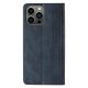6. Magnet Strap Case für Samsung Galaxy S23+ Flip Wallet Mini Lanyard Stand Blau