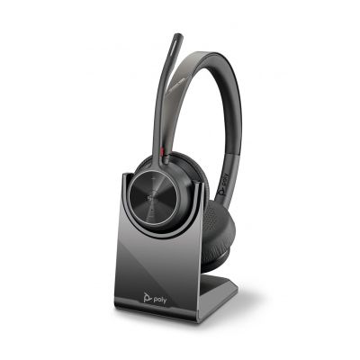 24. POLY Voyager 4320-M Microsoft Teams-zertifiziertes Headset + BT700-Adapter + Ladestation