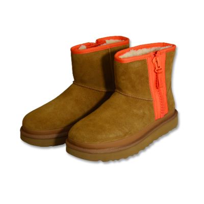 3. UGG W Classic Mini Damen-Schneestiefel mit Reißverschluss und Logo in Kastanienbraun - 1144034-CHE