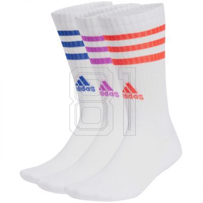 2. adidas 3-Streifen Cushioned Crew Paar Socken IZ0122