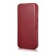 8. iCarer CE Oil Wax Premium Leather Folio Case iPhone 14 Plus Magnetic Flip Leather Folio Case MagSafe Red (AKI14220707-RD)