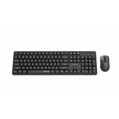 2. GEMBIRD Kabelloses Tastatur- und Maus-Set Silent Key Pro Business, Schwarz, US-Layout