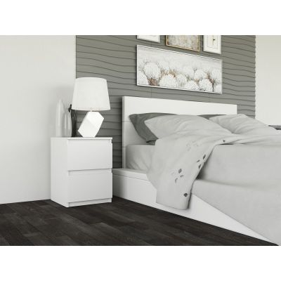 2. M2 MALWA NACHTTISCH 2 SCHUBLADEN WEISS