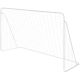 ENERO Fußballtor mit Netz 240x150x90cm FI 25 und 22mm