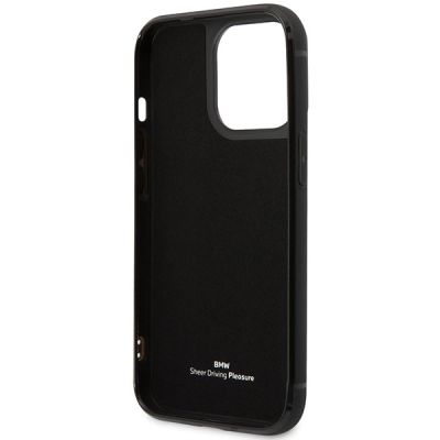 7. Hülle BMW BMHCP14L22RSEPK iPhone 14 Pro 6.1" schwarz/schwarz Leder Kartenfach