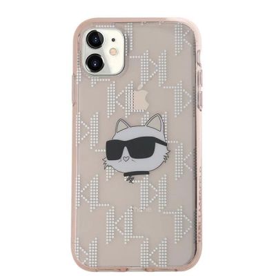 3. Karl Lagerfeld IML Choupette Head & Monogram Hülle für iPhone 11 / Xr – Rosa