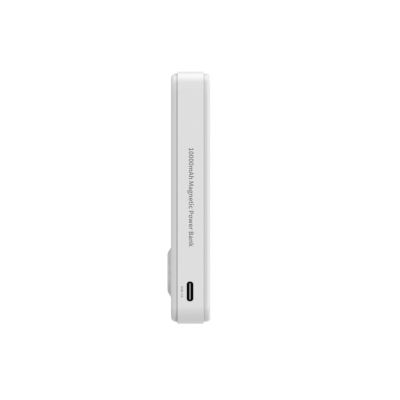 8. Powerbank Wozinsky WLWP-10KA0Y3WS 22,5W PD Qi2 10000 mAh, mit Ständer, 1x USB-A, 1x USB-C - weiß