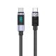 Orico LDC2C USB-C – USB-C PD 100W Kabel mit LED-Anzeige, 480 Mbit/s, 3 m – Schwarz