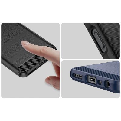 11. Carbon Case für Realme 10 5G / Realme 9i 5G Flexible Silikon-Carbon-Abdeckung Schwarz