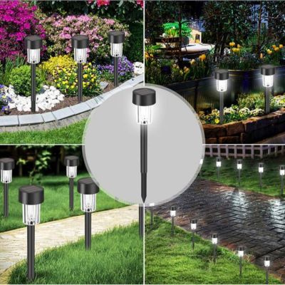 4. Solar-Kunststofflampe 4,5 x 31 cm LED - 4er-Set
