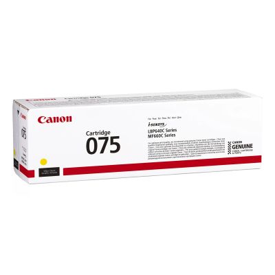 8. Canon 075 Tonerkartusche, 1 Stück, Original, Gelb