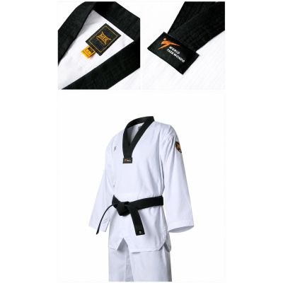 3. Dobok für Taekwondo MTX 2 Schwarz – zugelassen von World Taekwondo (WT) | MOOTO