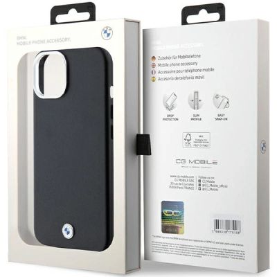 8. BMW Signature Wrapped Metal MagSafe Case für iPhone 15/14/13 – Schwarz