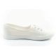 4. Lee Cooper Damenschuhe, sportliche weiße Slip-On-Ballerinas