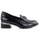 Damen-Lacklederschuhe mit Zierabsatz, schwarz, Vinceza 58638