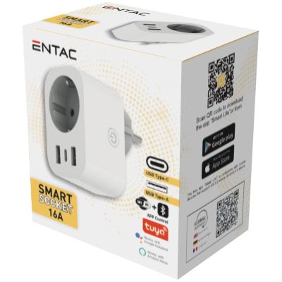4. Entac ES-SSAUSB-WIBLE Netzsteckeradapter Weiß