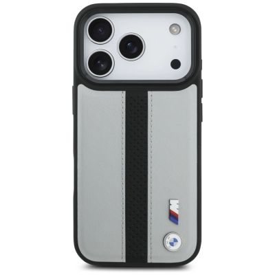 3. BMW M Perforated Stripe Logo MagSafe Case für iPhone 17 Pro – Grau