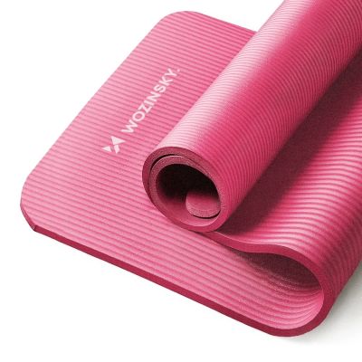 Wozinsky WNSP-15R Gymnastikmatte 183 x 61 x 1,5 cm Dicke Gymnastikmatte für Yoga und Fitness - Rosa