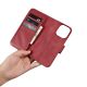 14. iCarer Wallet Case 2in1 Cover iPhone 14 Pro Max Leder Flip Cover Anti-RFID Rot (WMI14220728-RD)