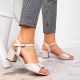6. Sergio Leone W SK139F beige Sandalen mit Blockabsatz 