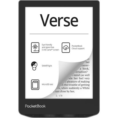21. PocketBook Verse 629 6" 8GB Wi-Fi Mist Gray E-Book-Reader