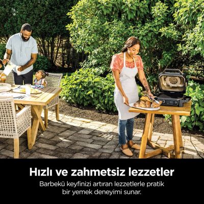 5. Ninja Holzfeuer-Außengrill mit Kontaktgrill
