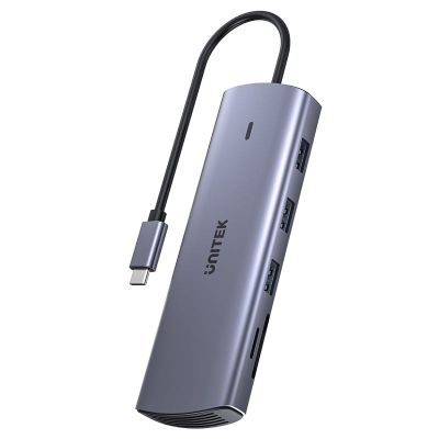 UNITEK Hub USB-C 9-in-1, HDMI, VGA, SD, RJ45, 3x USB-A, PD 100W