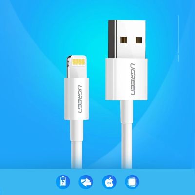 3. Ugreen US155 20728 USB-A / Lightning MFi 2,4A Kabel 1m - Weiß