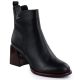 Schwarze Damen-Lederstiefeletten mit Zierabsatz Filippo DBT7363