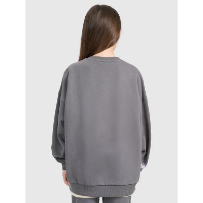 3. Oversized Sweatshirt ohne Kapuze für Mädchen 4F 4FJRAW25TSWSF2438-22S