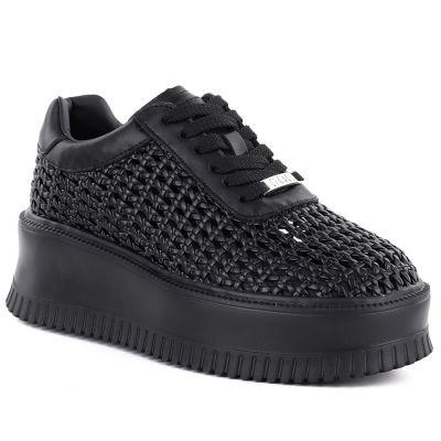Damen-Sneaker mit Plateausohle, luftiges Design, schwarz, Modell Goe TT2N4043