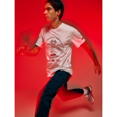 6. Herren-T-Shirt mit Aufdruck, regulär, Größe 4F 4FRAW26TTSHM4470-10S