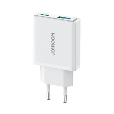 5. Joyroom JR-TCF14 20W USB-A USB-C Wandladegerät superdünn – Weiß