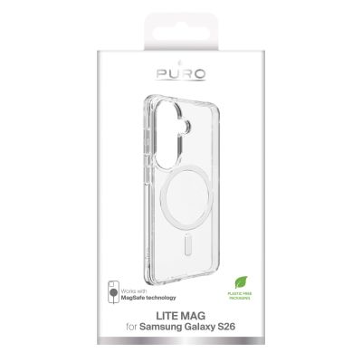 2. Puro LITE MAG Hülle für Samsung Galaxy S26, kompatibel mit MagSafe – Transparent